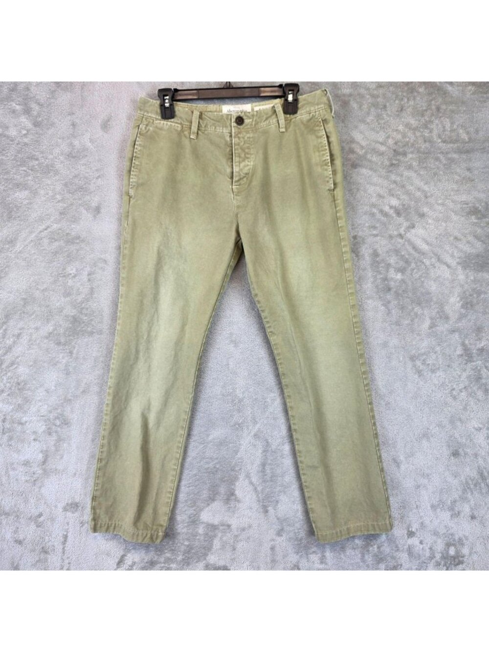 Abercrombie & Fitch Pants Mens 31 Green Cotton Chino Straight Leg Casual